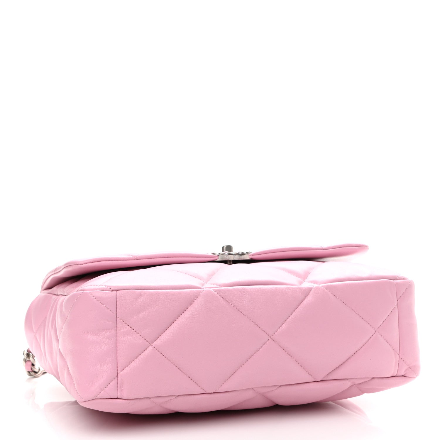 Chanel Lambskin Quilted Maxi Chanel 19 Flap Dark Pink 3 of 9