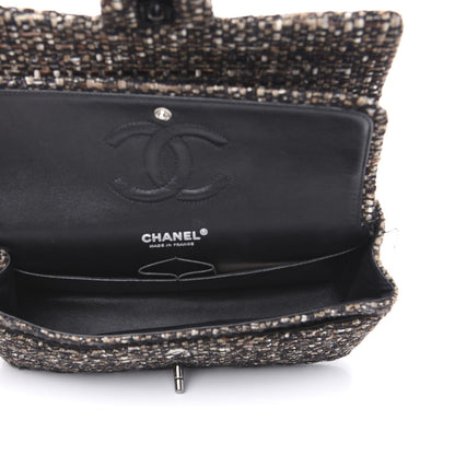 Chanel Tweed Quilted Medium Double Flap Brown 4 of 12