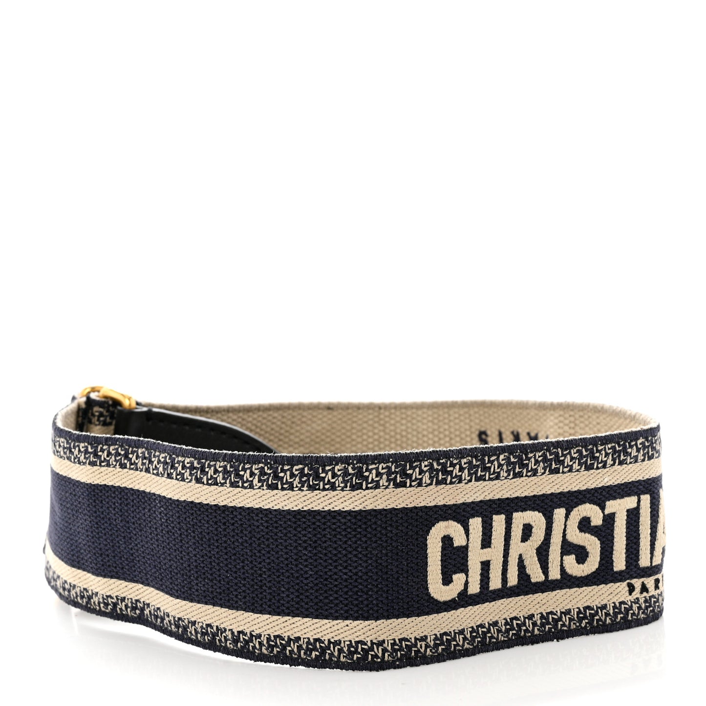 Canvas Embroidered Shoulder Strap Blue