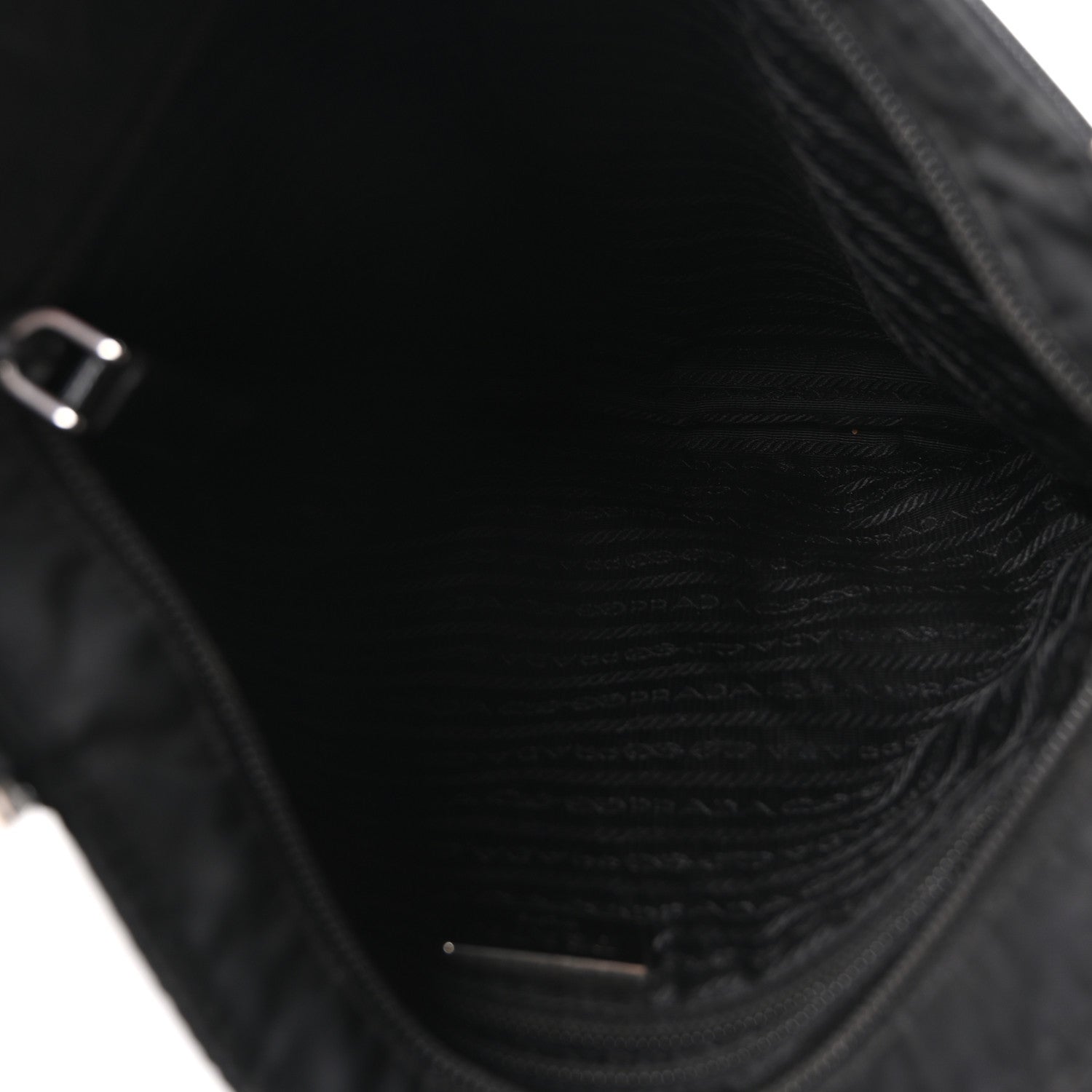Prada Tessuto Nylon Saffiano Small Crossbody Bag Black 5 of 10