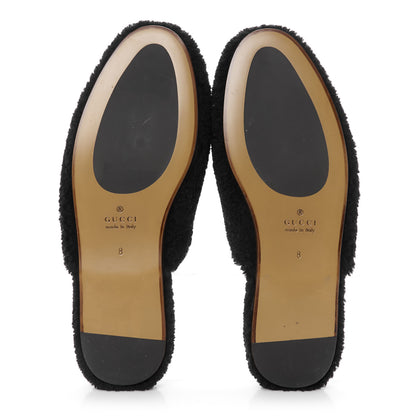 Gucci Shearling Interlocking G Mens Eileen Slippers 8 Black Butterscotch 6 of 9