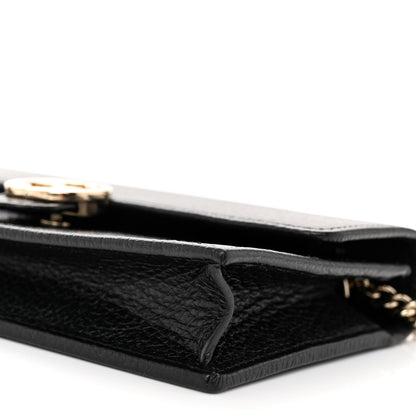 Gucci Dollar Calfskin Interlocking G Chain Wallet Black 10 of 10