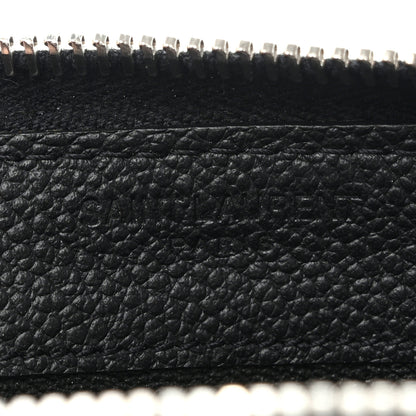 Saint Laurent Grained Calfskin Rive Gauche Zip Around Wallet Black 6 of 10