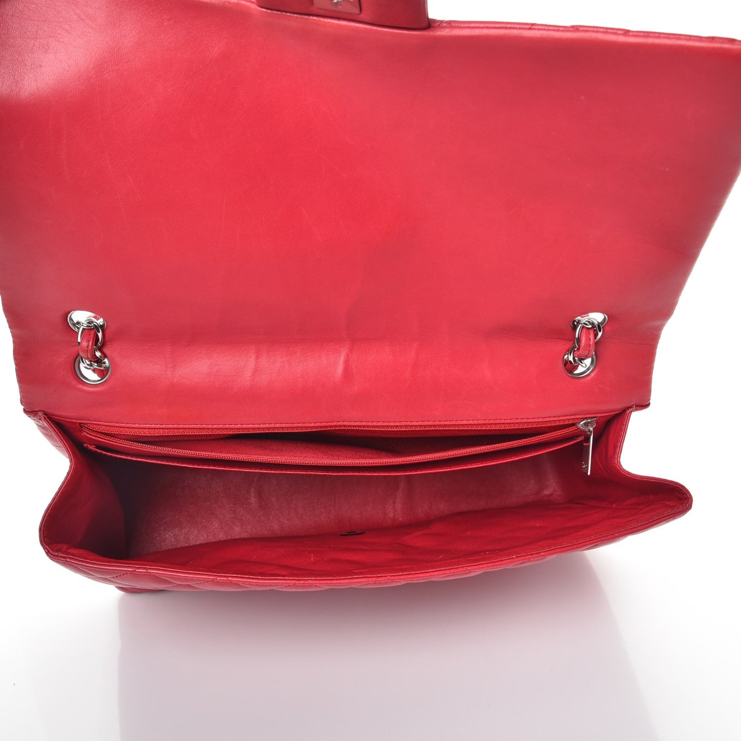 Lambskin Quilted Maxi Single Flap Fuchsia