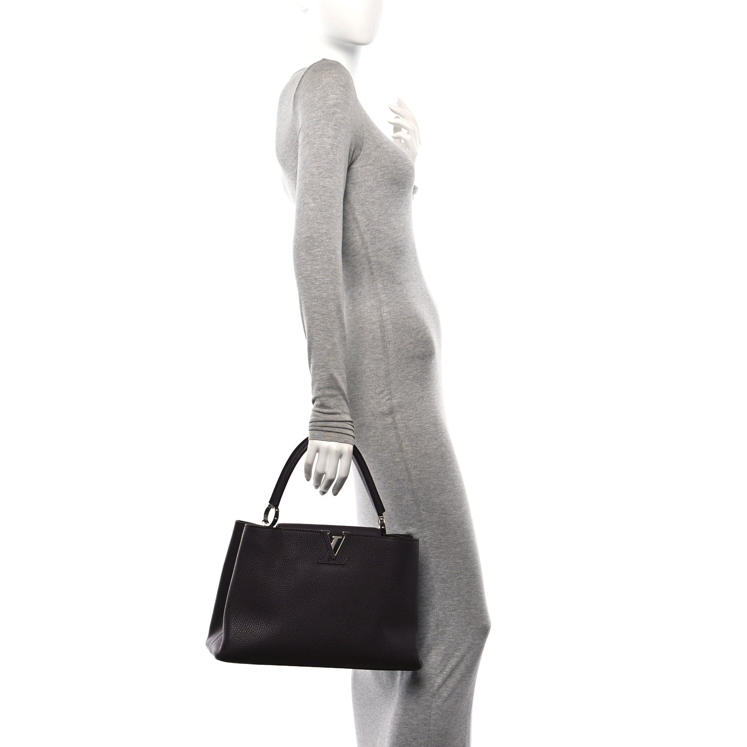 Louis Vuitton Taurillon Capucines MM Quetsche 2 of 16