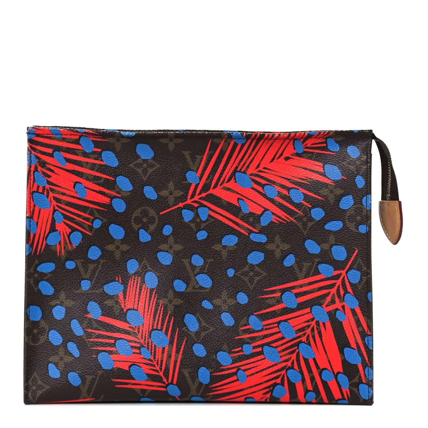 Monogram Jungle Dots Toiletry Pouch 26 Coquelicot Denim