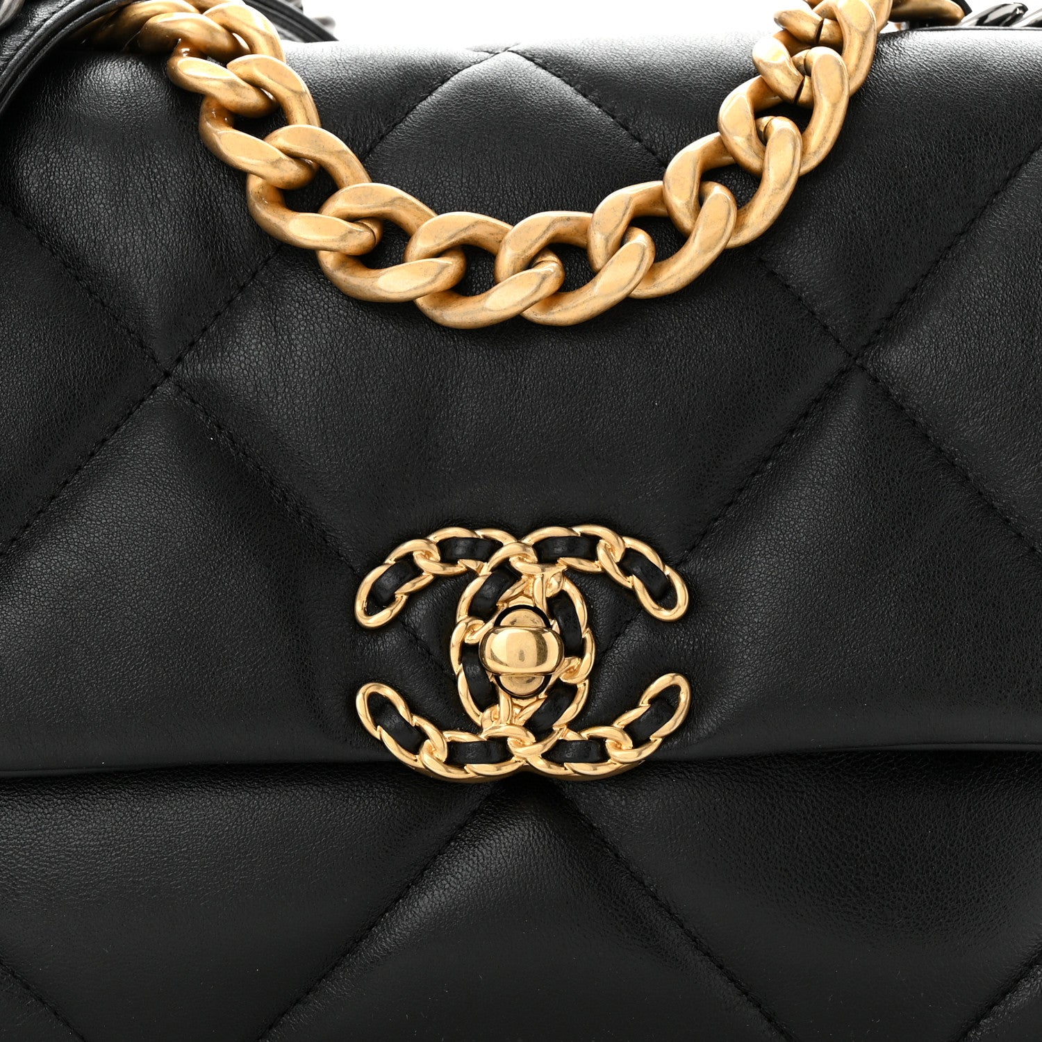 Chanel Lambskin Quilted Medium Chanel 19 Flap Black 8 of 10