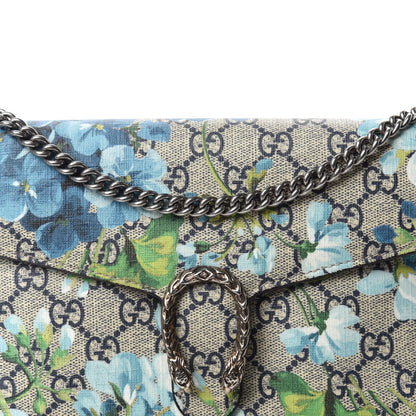 Gucci GG Supreme Monogram Blooms Mini Dionysus Chain Wallet Beige Blue Navy Vintage Blue 14 of 14
