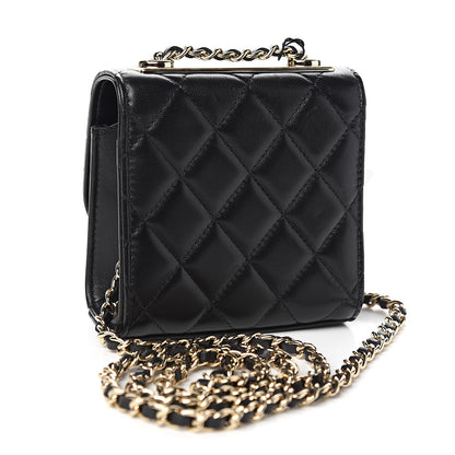 Chanel Lambskin Quilted Mini Trendy CC Chain Wallet Black 2 of 10