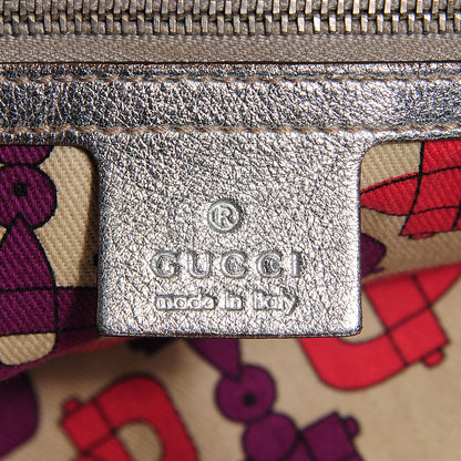 Gucci Guccissima Medium Britt Tote Silver 6 of 7