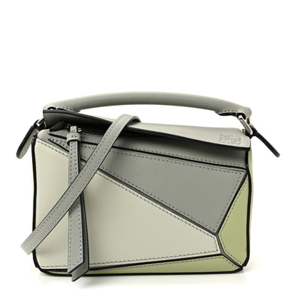 Loewe Calfskin Mini Puzzle Bag Ash Grey Light Celadon 1 of 9