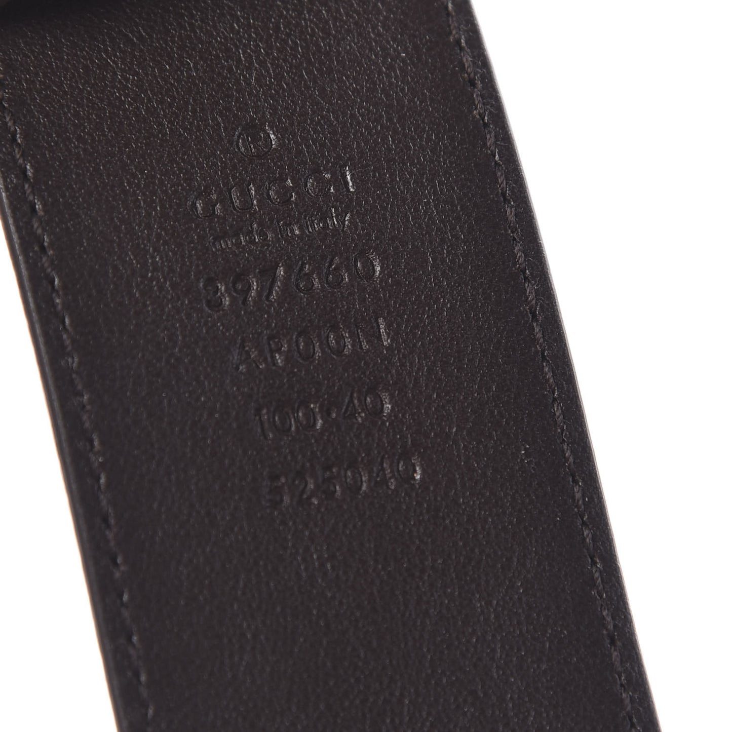 Moon Calfskin Nickel Double G 40mm Belt 100 40 Dark Cocoa