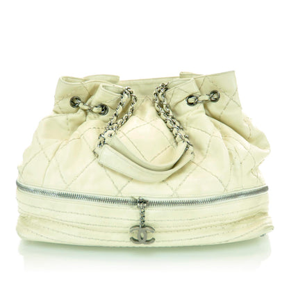 Chanel Lambskin Expandable Stitched Tote Beige 1 of 11
