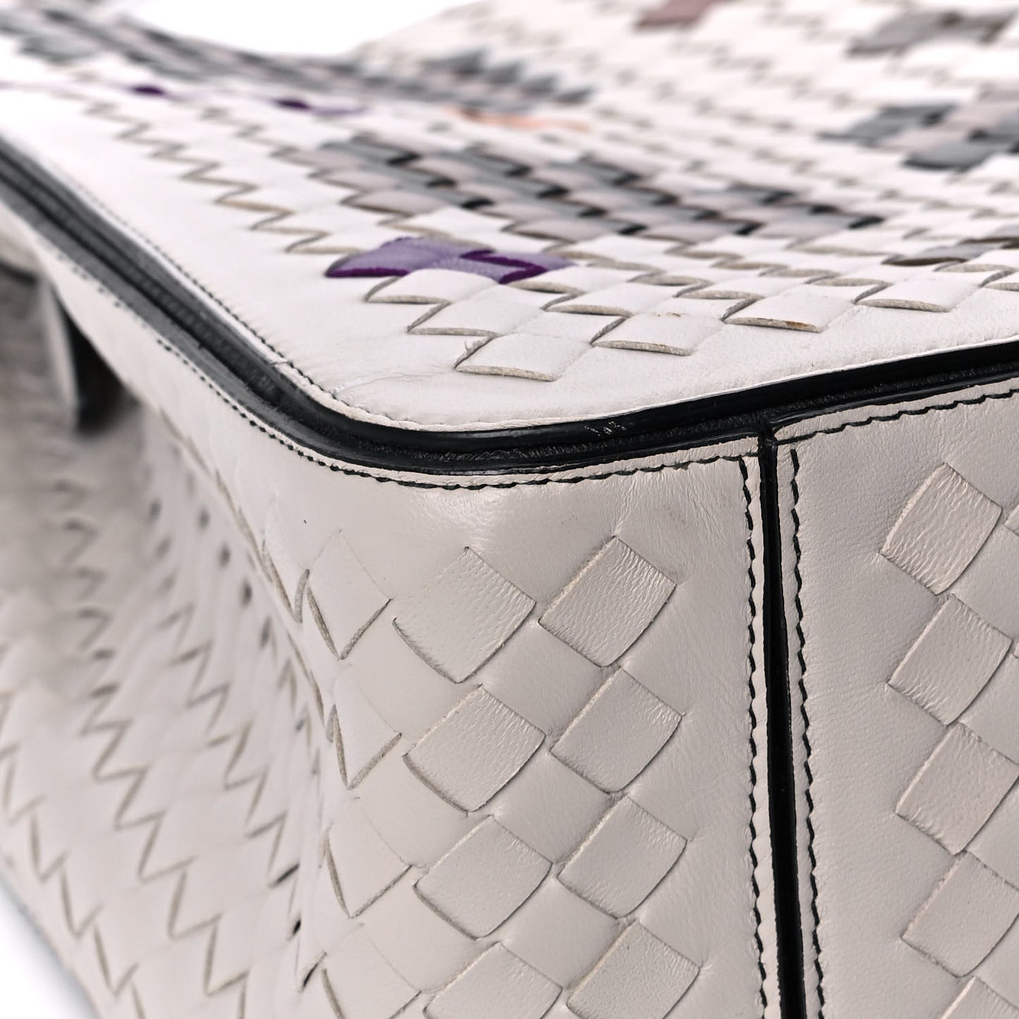 Nappa Intrecciato Artsy Tote Cement Abstract