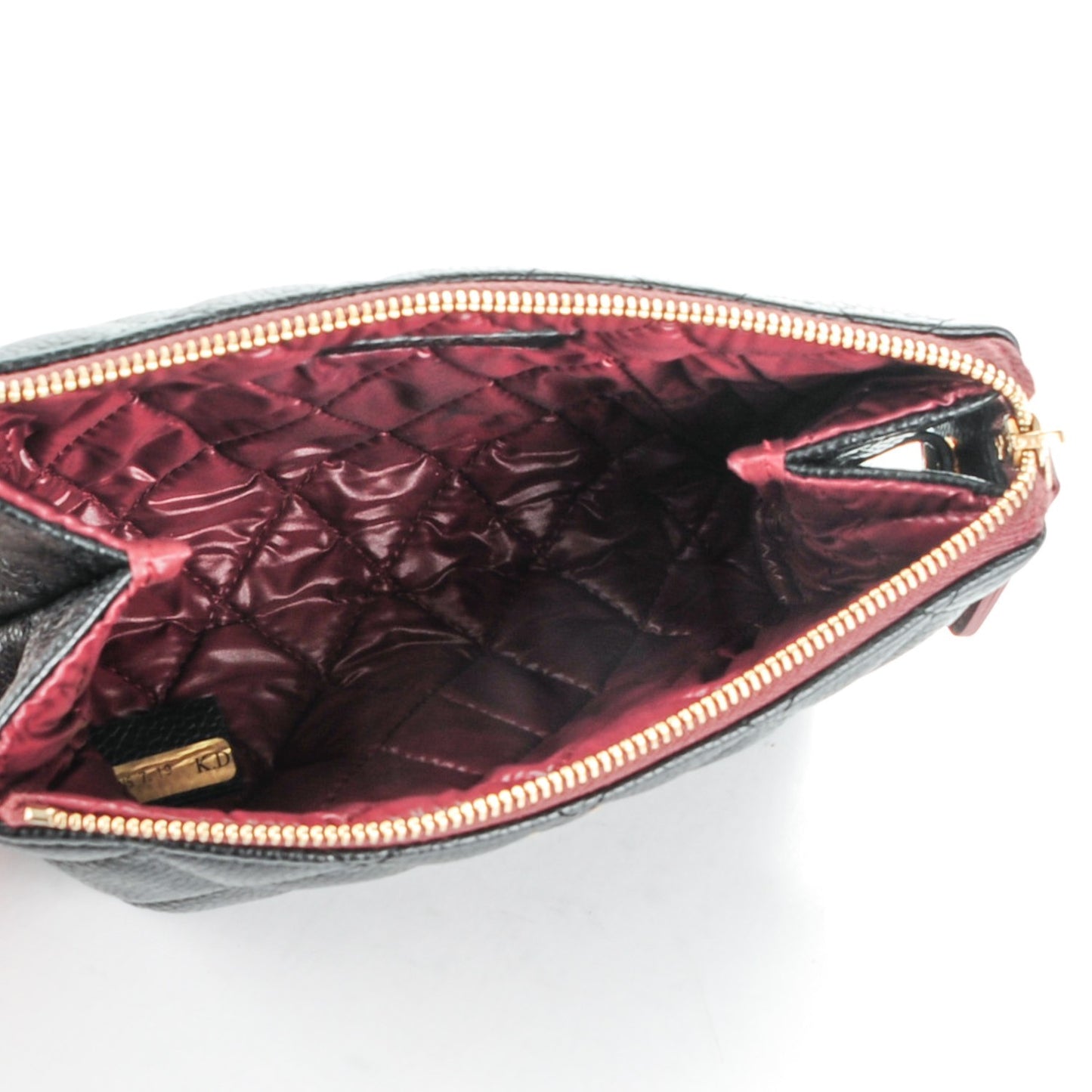 Caviar Quilted Small Cosmetic Case Black