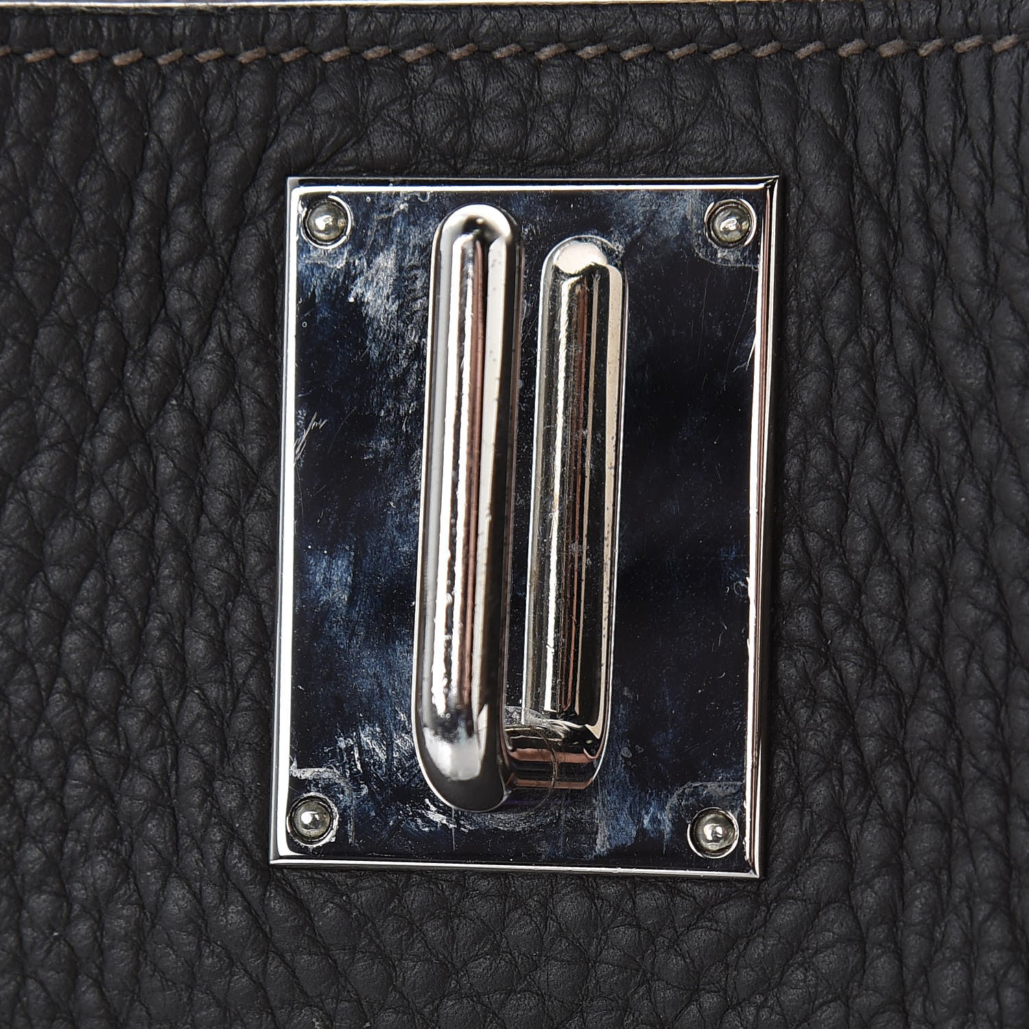 Hermes Taurillon Clemence Bicolor Jypsiere 34 Ardoise Gris Tourterelle 20 of 32