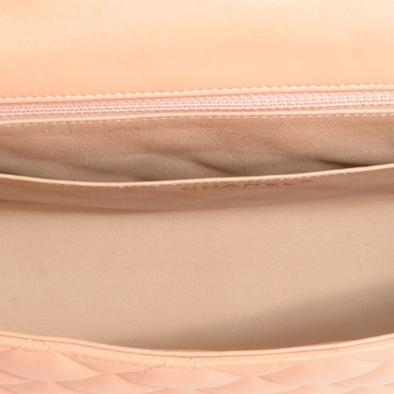 Chanel Lambskin Quilted Jumbo Single Flap Beige 8 of 9