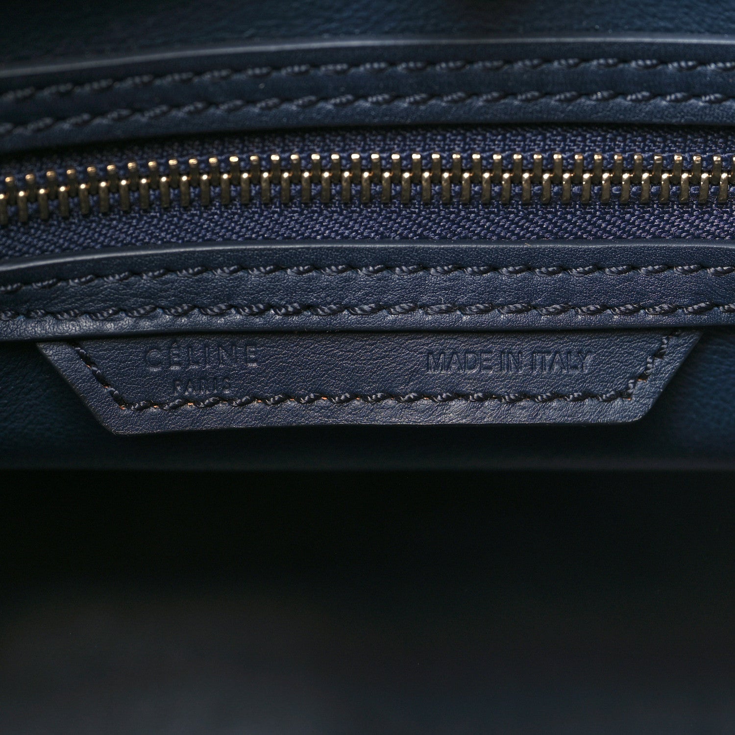 Celine Smooth Calfskin Mini Luggage Navy Blue 5 of 13