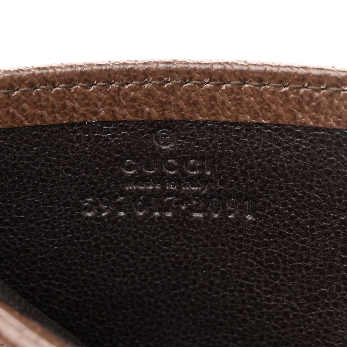 GG Supreme Monogram Ophidia Card Holder Brown