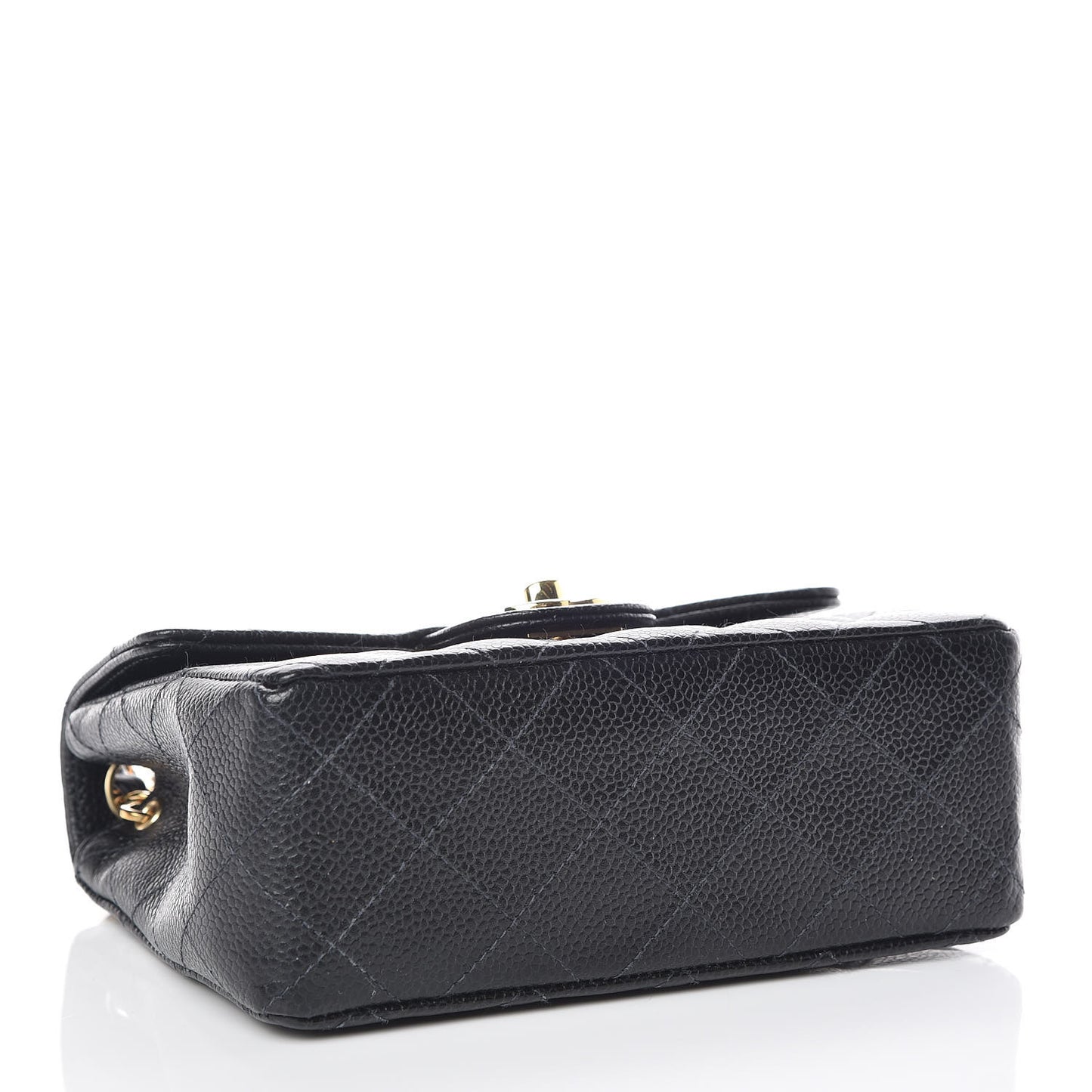 Caviar Quilted Mini Square Flap Black