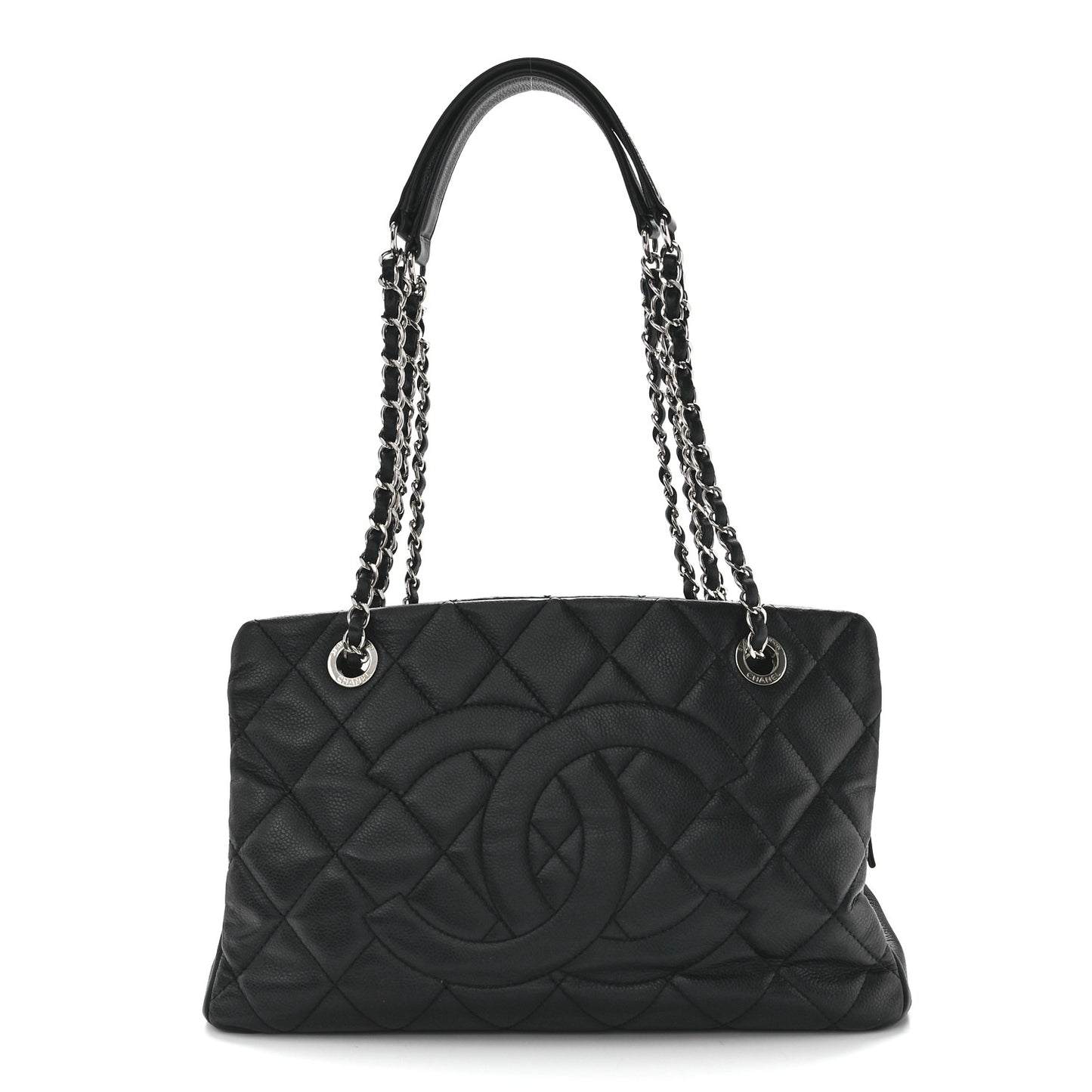 Caviar Quilted Timeless CC Soft Tote Black