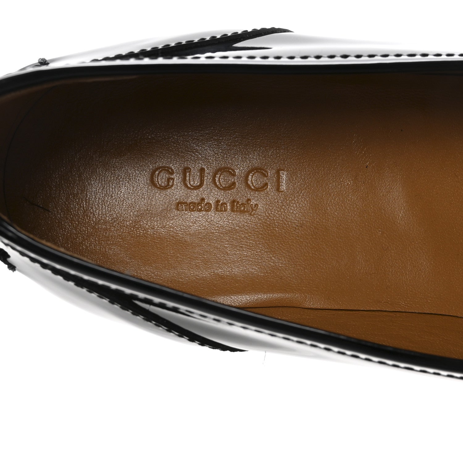 Gucci Patent Womens Jordaan Loafers 40 Black 8 of 10