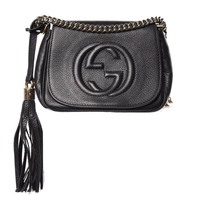 Gucci Pebbled Calfskin Small Soho Flap Crossbody Black 1 of 10