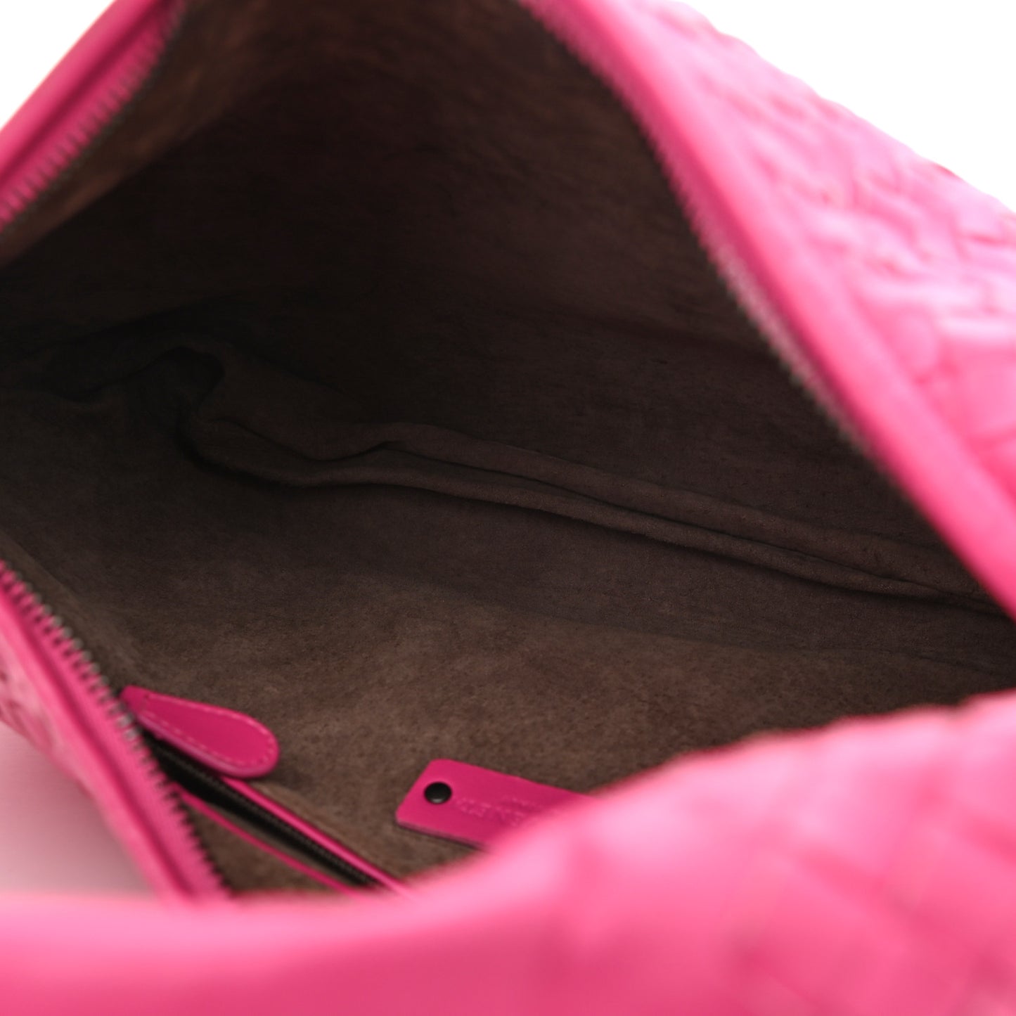 Nappa Intrecciato Medium Veneta Hobo Fuchsia