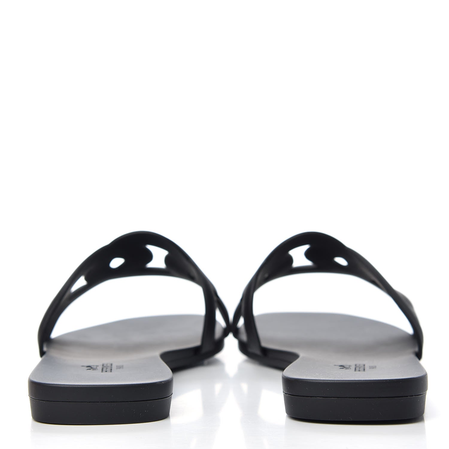 Hermes Rubber Aloha Sandals 37 Black 7 of 11