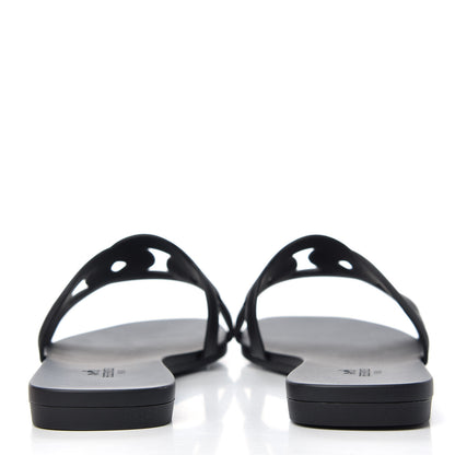 Hermes Rubber Aloha Sandals 37 Black 7 of 11