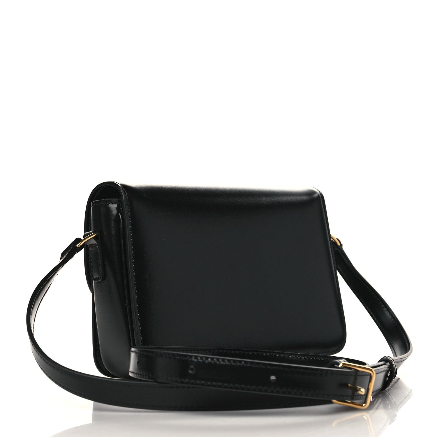 Celine Shiny Calfskin Teen Triomphe Black 3 of 10