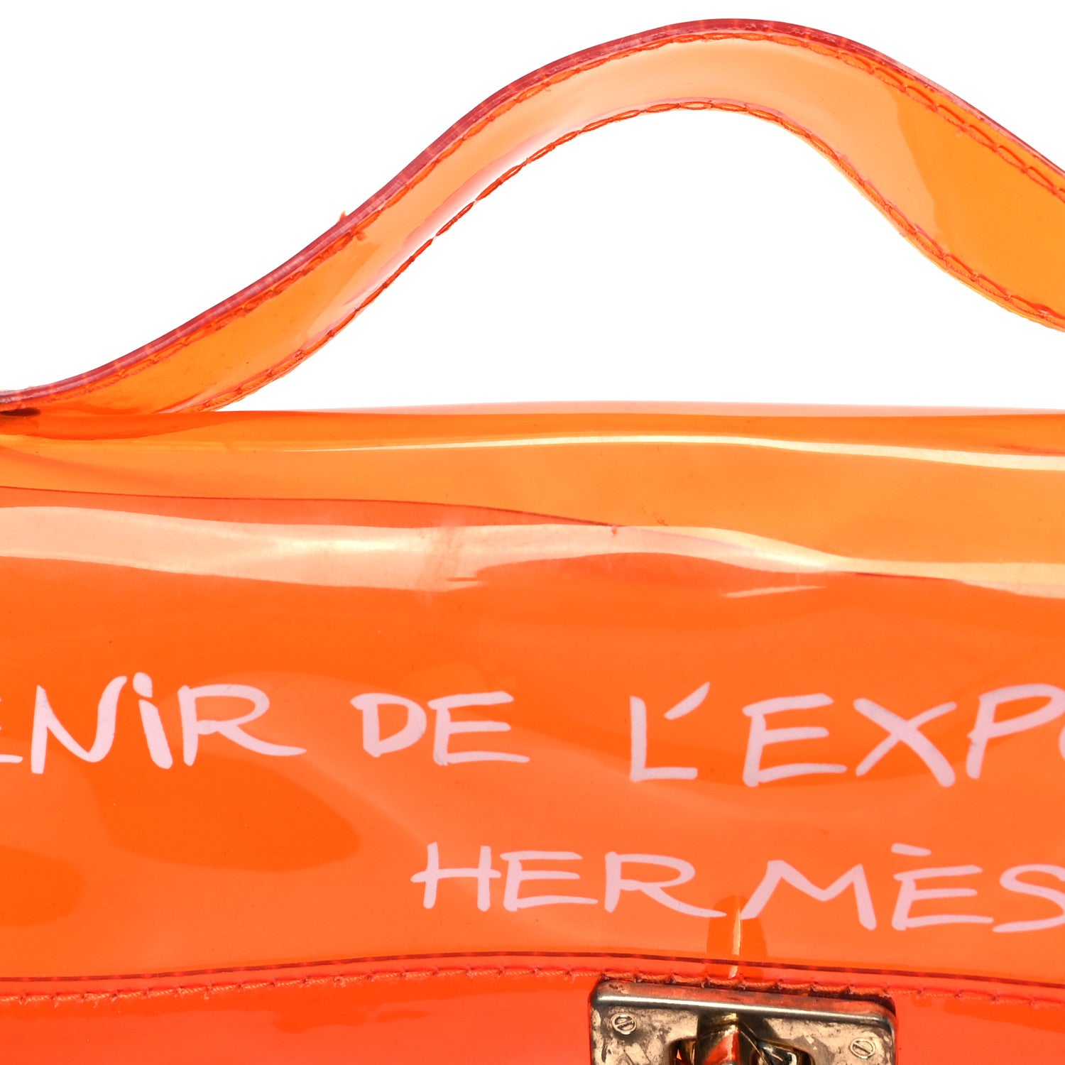 Hermes Vinyl Souvenir De L'Exposition Kelly Orange 11 of 11