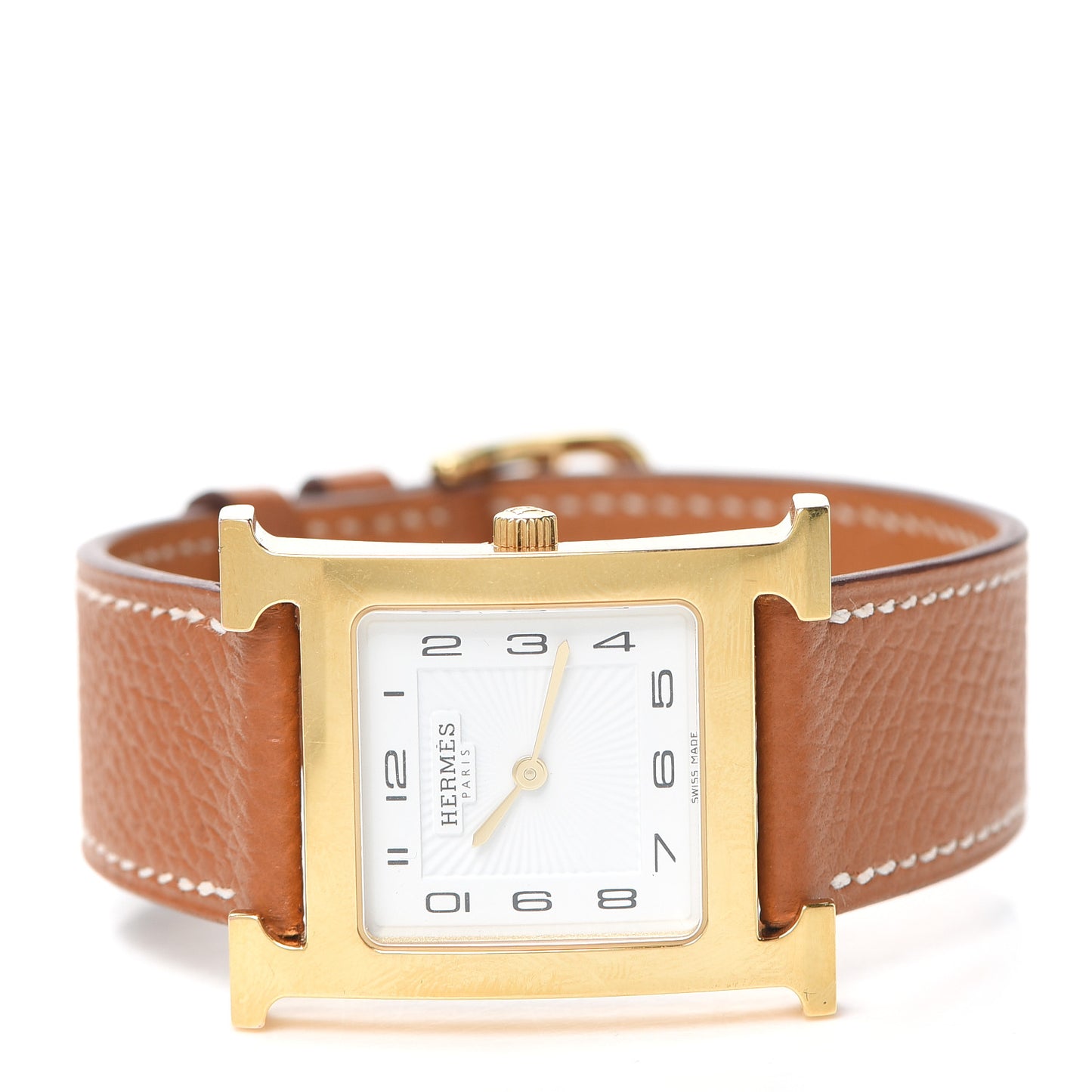 Stainless Steel Epsom 26mm Heure H Hour Quartz Watch Gold