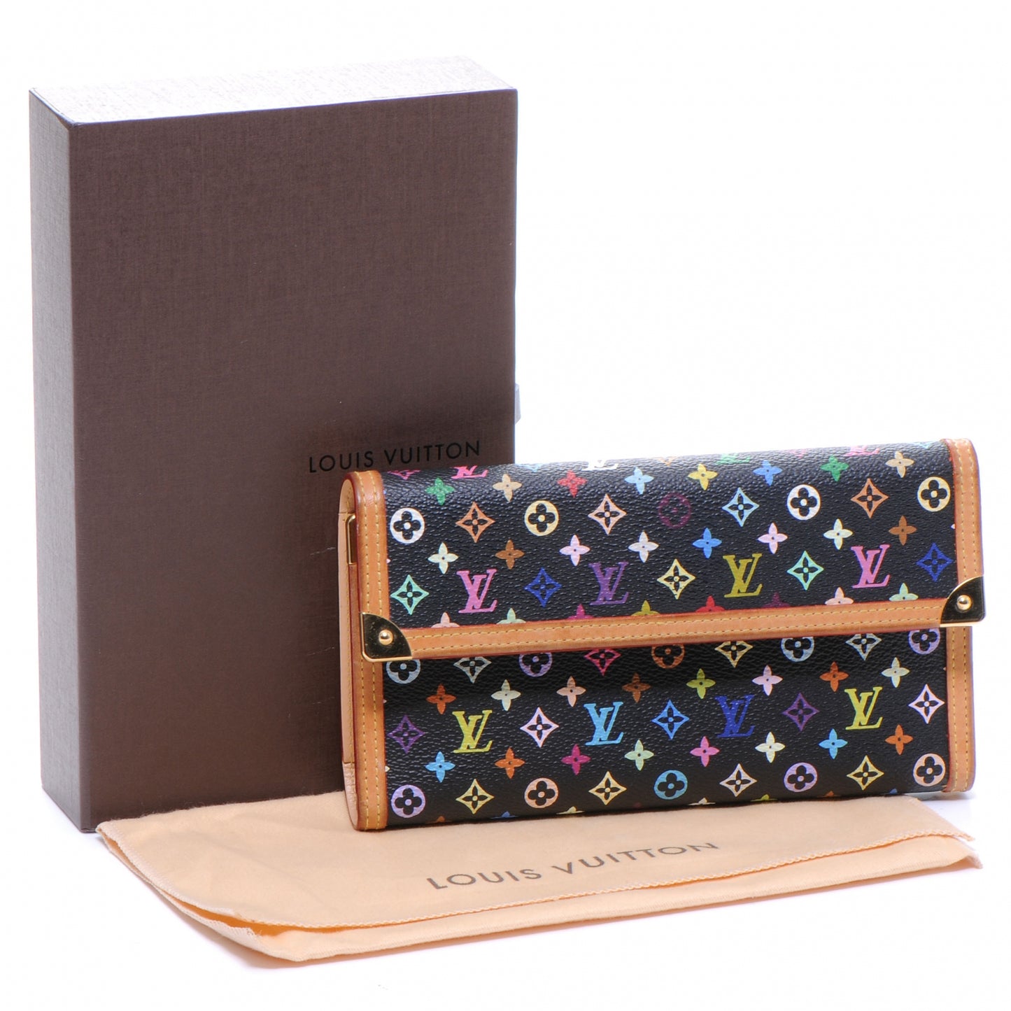 Monogram Multicolor Porte Tresor International Wallet Black