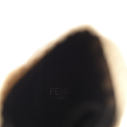 Fendi Calfskin Stretch Fabric Rockoko Biker Boots 38 Tobacco Black Marino 8 of 8