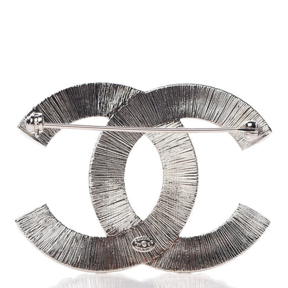 Chanel Baguette Crystal CC Brooch Silver 3 of 5