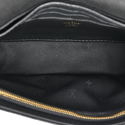 Louis Vuitton Calfskin Bubblegram Wallet On Strap Black 5 of 9