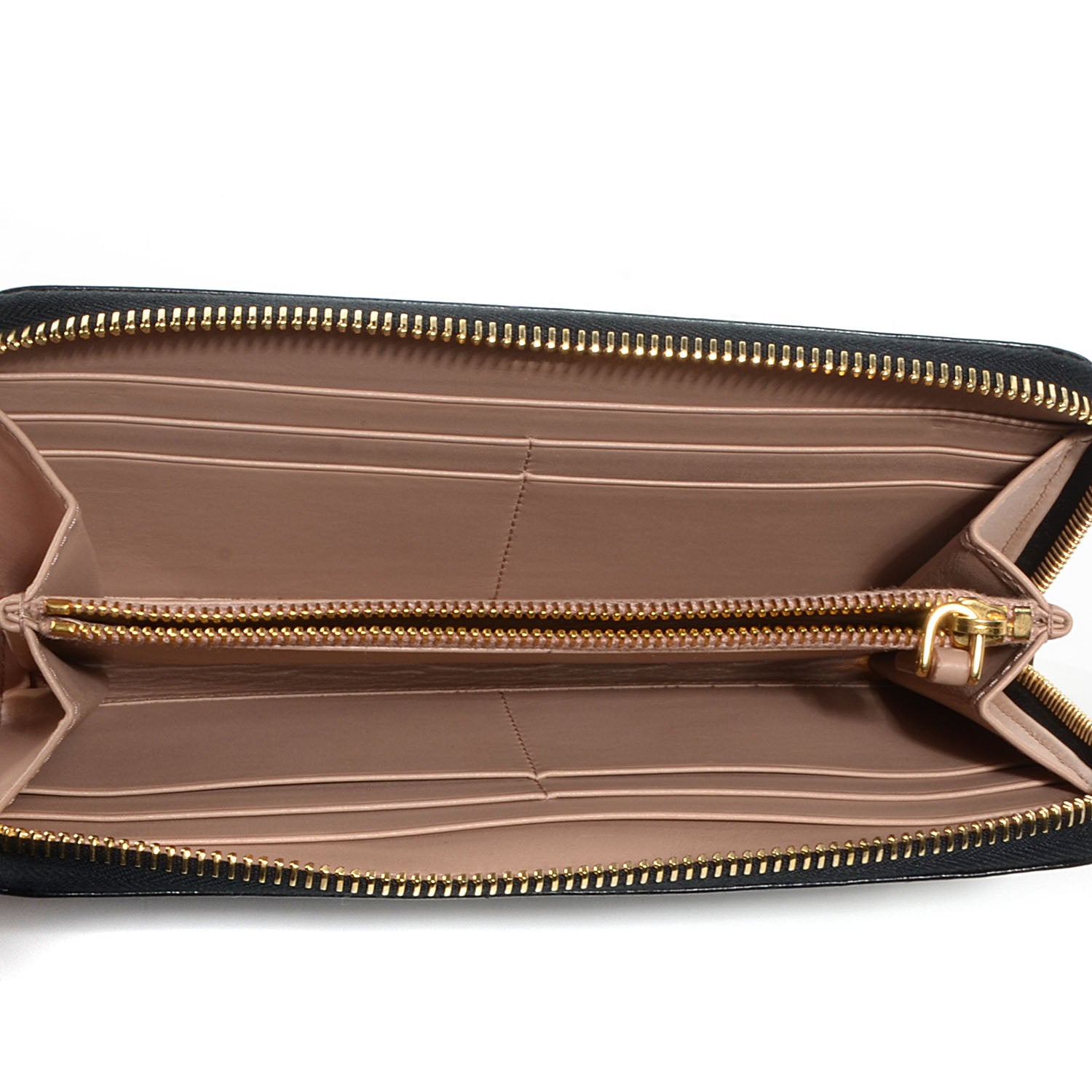 Prada Vitello Shine Zip Around Wallet Nero Black 7 of 8