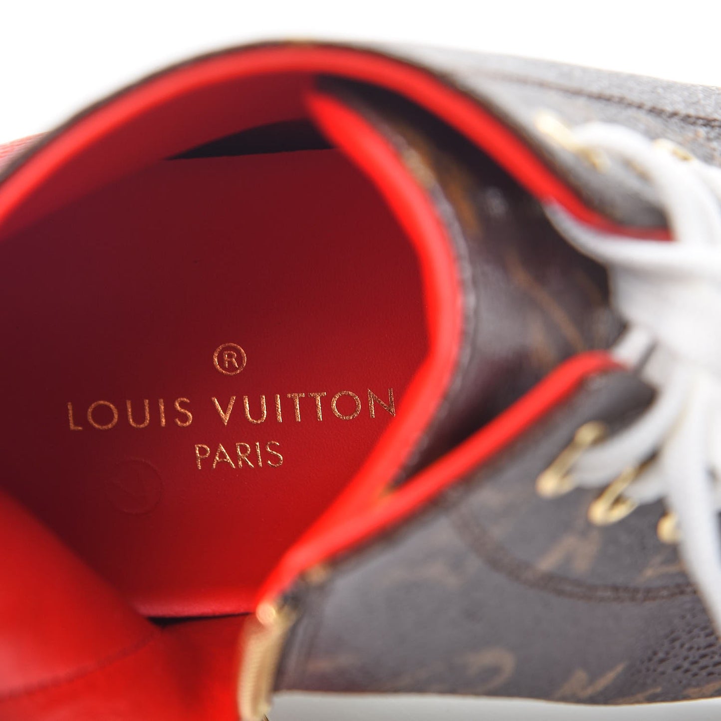 Calfskin Patent Monogram Stellar Sneaker Boots 36.5 Rouge