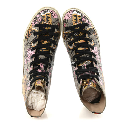 Gucci GG Supreme Monogram Bengal Pearl Womens High Top Sneakers 38 Beige Pink 2 of 10