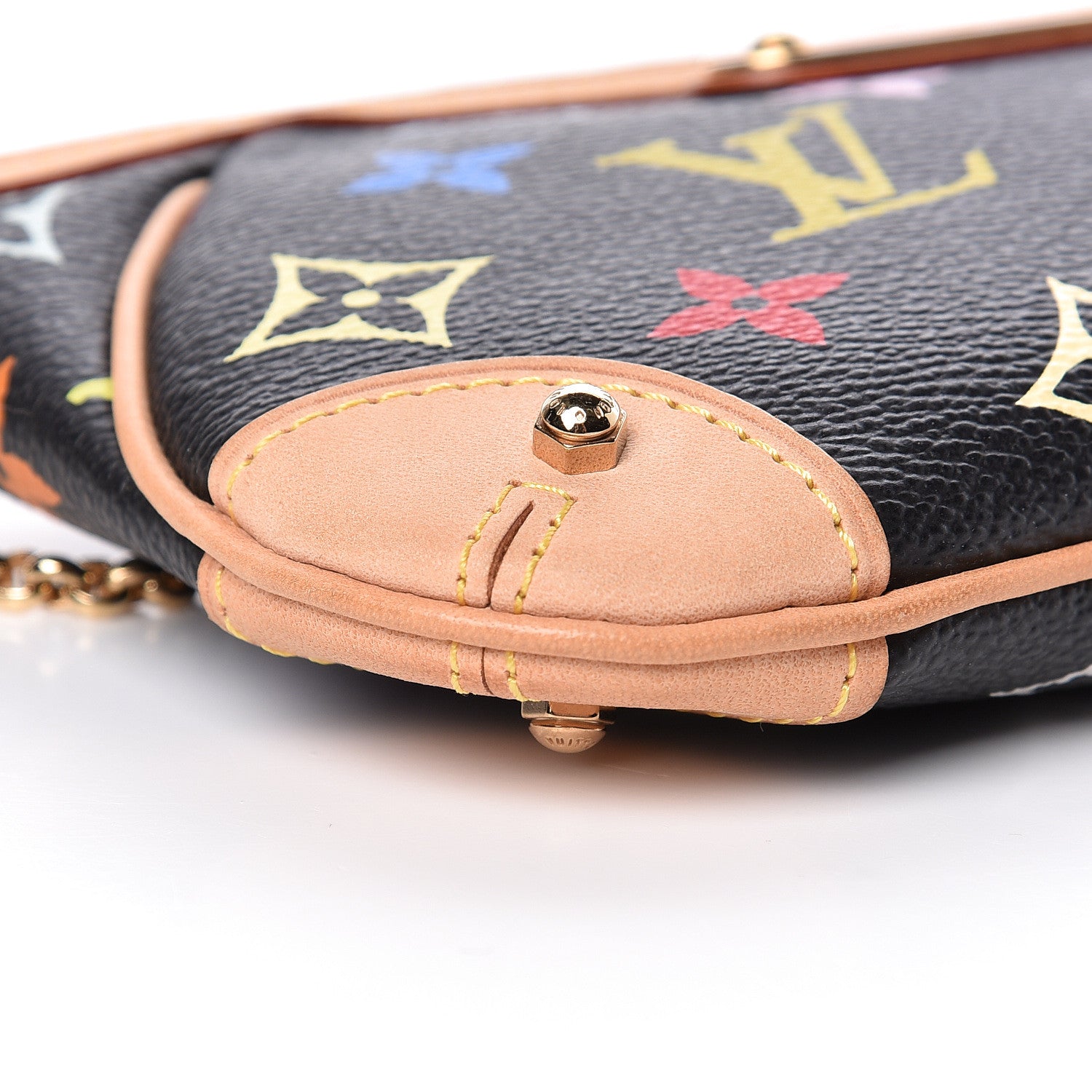 Louis Vuitton Monogram Multicolor Pochette Milla MM Black 9 of 10
