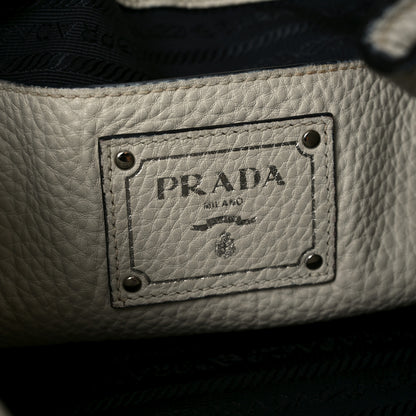 Prada Vitello Daino Hobo Bag White 6 of 9