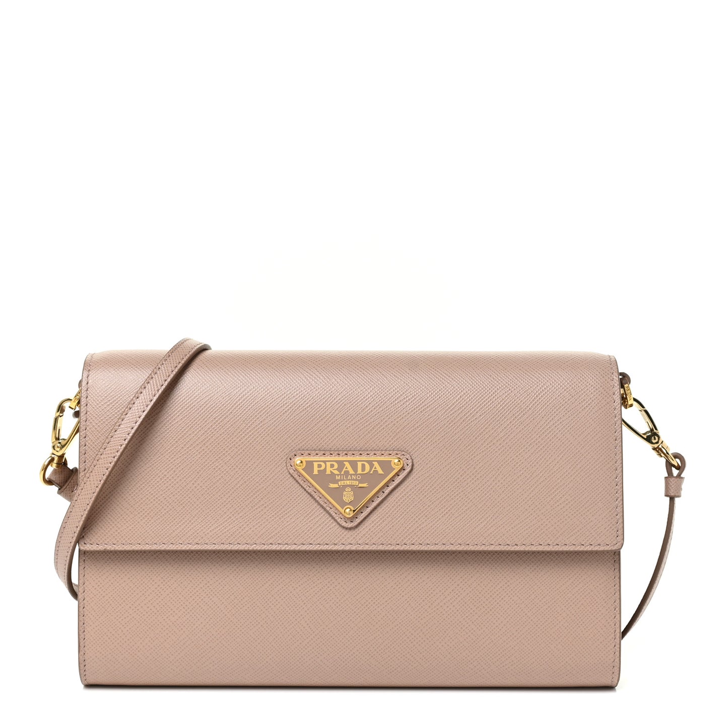 Saffiano Wallet With Shoulder Strap Cipria