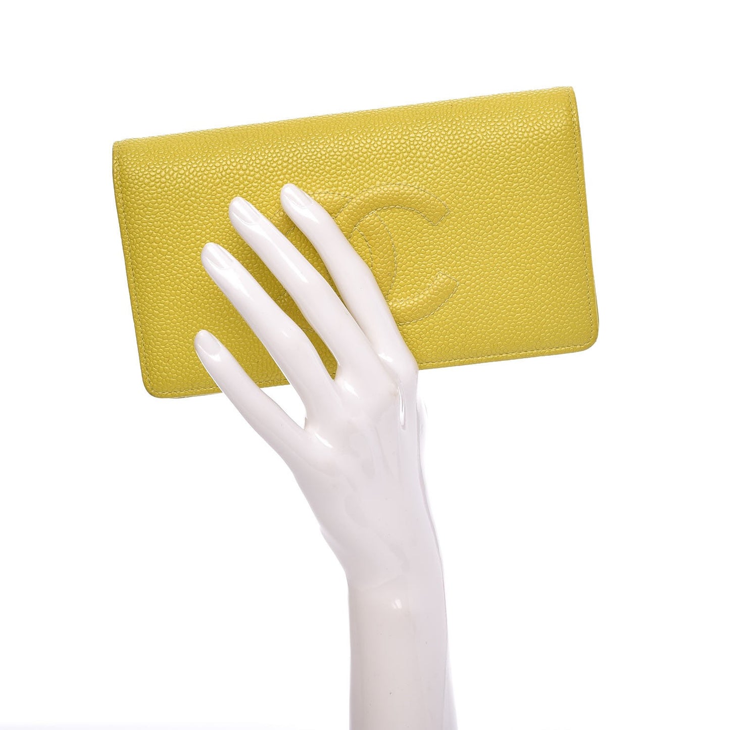 Caviar Timeless CC Yen Wallet Yellow