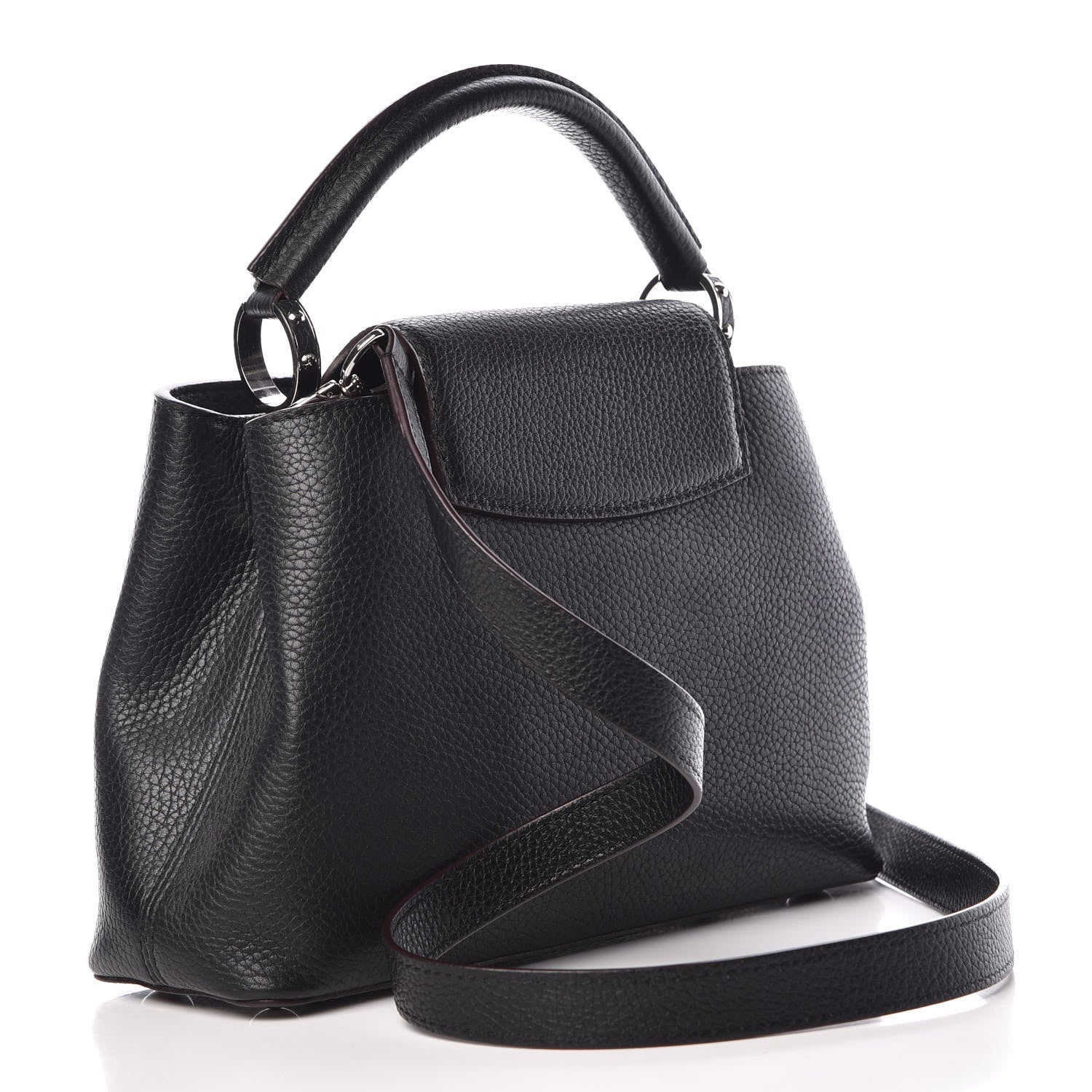 Louis Vuitton Taurillon Capucines BB Black 3 of 9