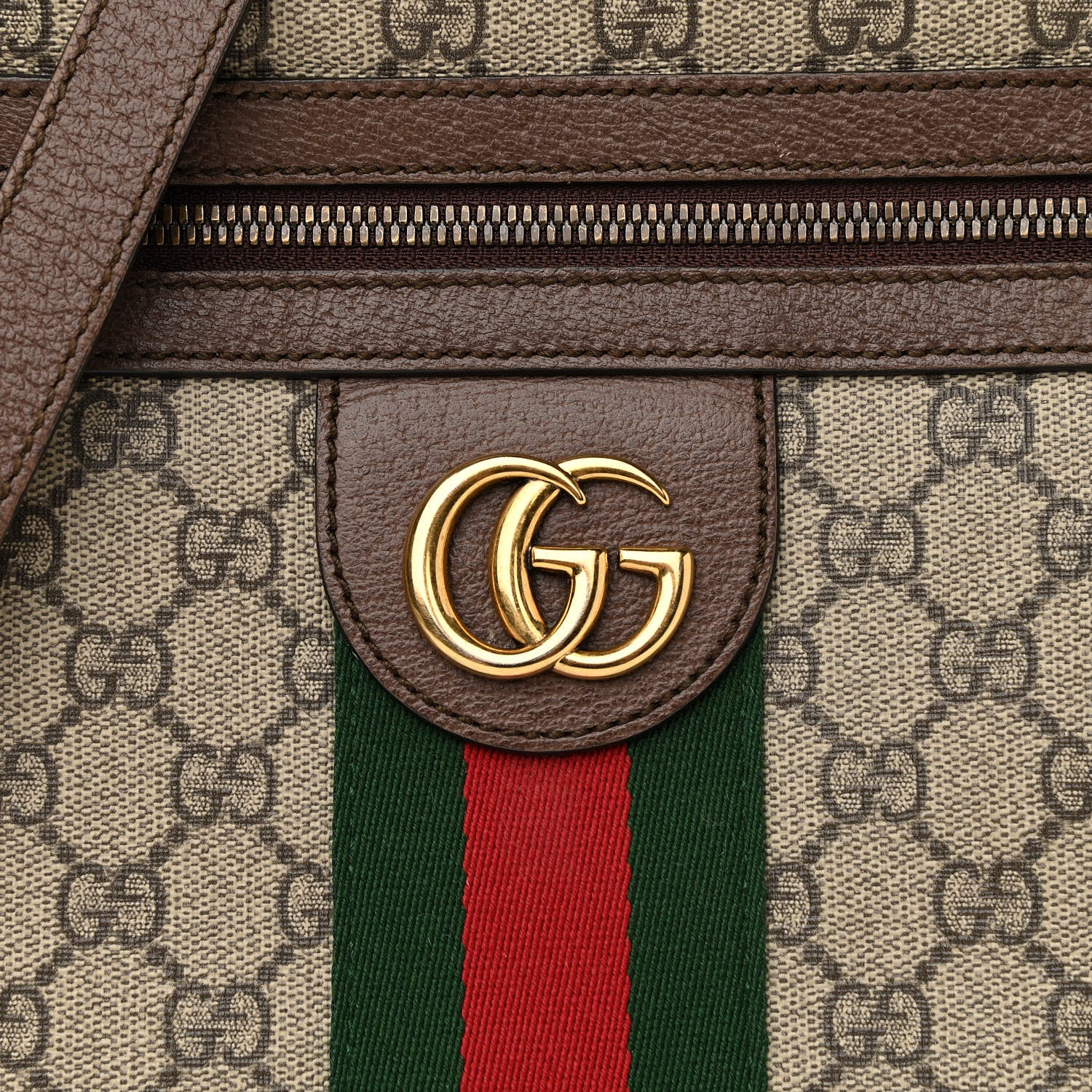 Gucci GG Supreme Monogram Web Small Ophidia Messenger Bag Brown 8 of 15