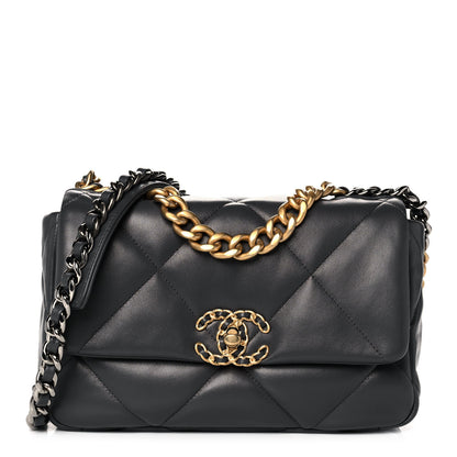 Chanel Lambskin Quilted Medium Chanel 19 Flap Dark Grey 1 of 11