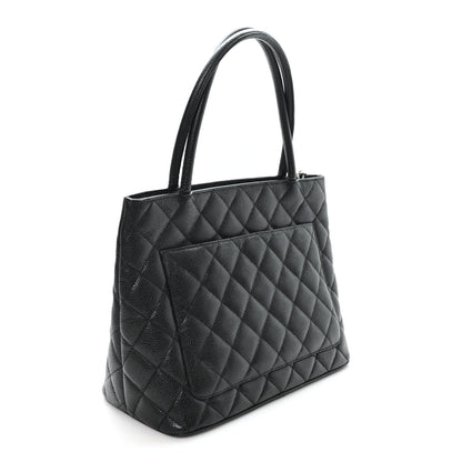 Chanel Caviar Quilted Medallion Tote Black 3 of 10