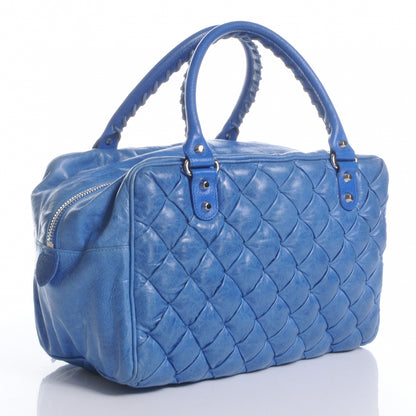 Balenciaga Chevre Quilted Matelasse MM Bleu De France 3 of 8