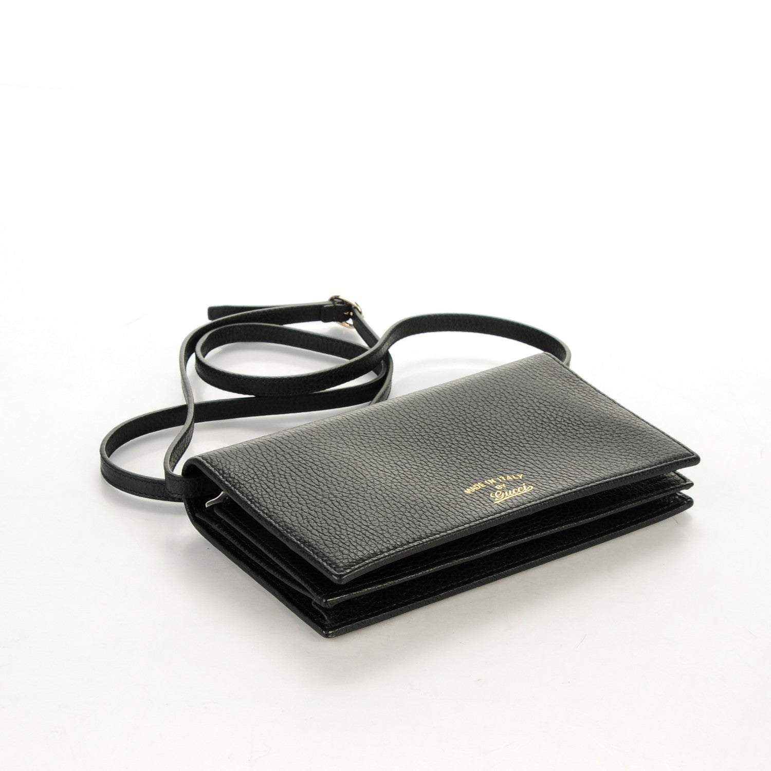 Gucci Dollar Calfskin Mini Swing Wallet Bag Black 4 of 7